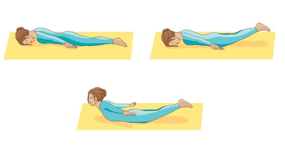 locust yoga pose graphic